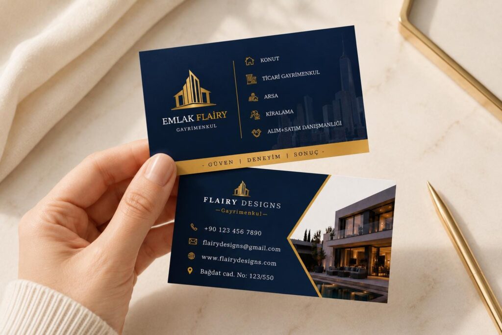 Luxury Real Estate Business Card Template | Modern Realtor Branding (Digital Download)
